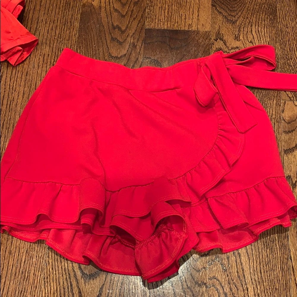 Red skirt